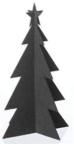 Juletræ felt x-mas sort 25 cm fra Lübec Living OOhh - Tinashjem